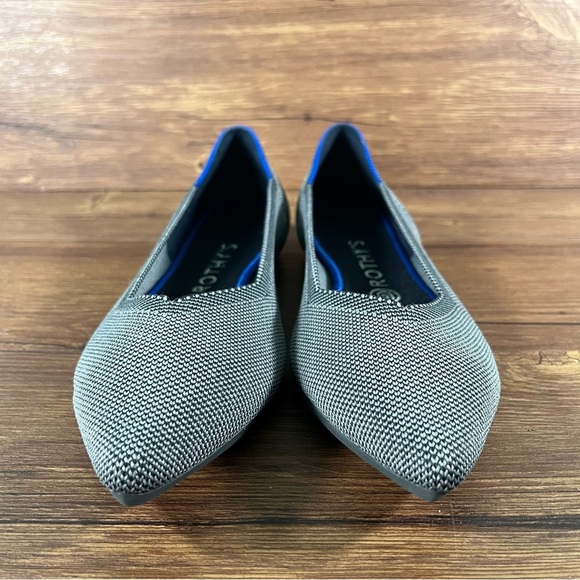 ROTHY’S The Point ‘Cloud Grey Birdseye’ Slip-On Knit Flats Women’s Size 9.5 Shoe - Picture 5 of 10